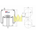 Пневморессора со стаканом 1 шп./1 отв. под возд. M24/16*1,5 RVI Premium/Midlum/Kerax   Sampa