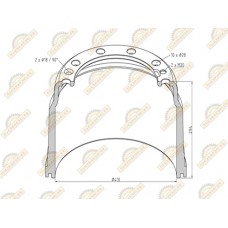 Барабан тормозной задний   410*217(200)*295 задний    Sonder
