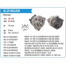 Генератор Трехфазный 28V/90А, Man TGA, Maz, Neoplan      KRAUF