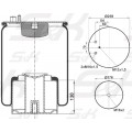 Пневморессора 4882N1P05 Premium Line в сборе метал.стакан (1 шп.+2 штуц. / 1 отв.) MAN TGA S&K GMBH