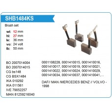 Щетки для стартера 4шт !36x12x17 KB24V6.0/6.5PS/HP \MB,MAN,Iveco,RVI,Scania,Volvo   KRAUF