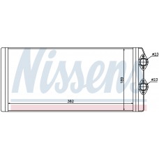 Радиатор отопителя пластик/алюминий  382x189x40 NISSENS