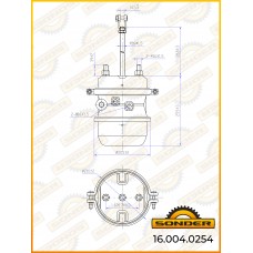 Энергоаккумулятор бараб тип30/30    MAZ/KAMAZ/ прицеп      Sonder