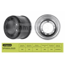 Барабан тормозной 300*200      SIMPECO
